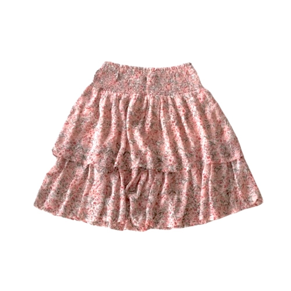 Part Two ✦ Boho Floral Stretchy Ruffle Skirt (S)